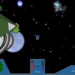 Player passes by a large fleet of enemy ships.